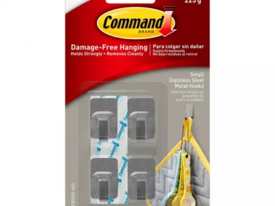 ΓΑΝΤΖΑΚΙΑ ΑΝΟΞΕΙΔΩΤΑ 3M COMMAND 17031SS-4 4τεμ.+ +5 ΤΑΙΝΙΕΣ | Οικιακά προϊόντα>3M COMMAND - Supergarden.gr
