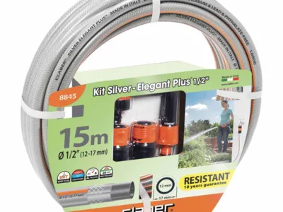 Set Λάστιχο Silver Elegant plus 1/2” 15m με Tαχυσυνδέσμους και Εκτοξευτή | Αυτόματο Πότισμα>Λάστιχα Κήπου - Supergarden.gr
