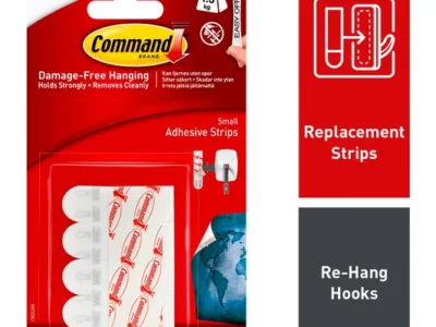 Αυτοκόλλητες Ταινίες Command 3M  Διπλής Όψης μικρού μεγέθους