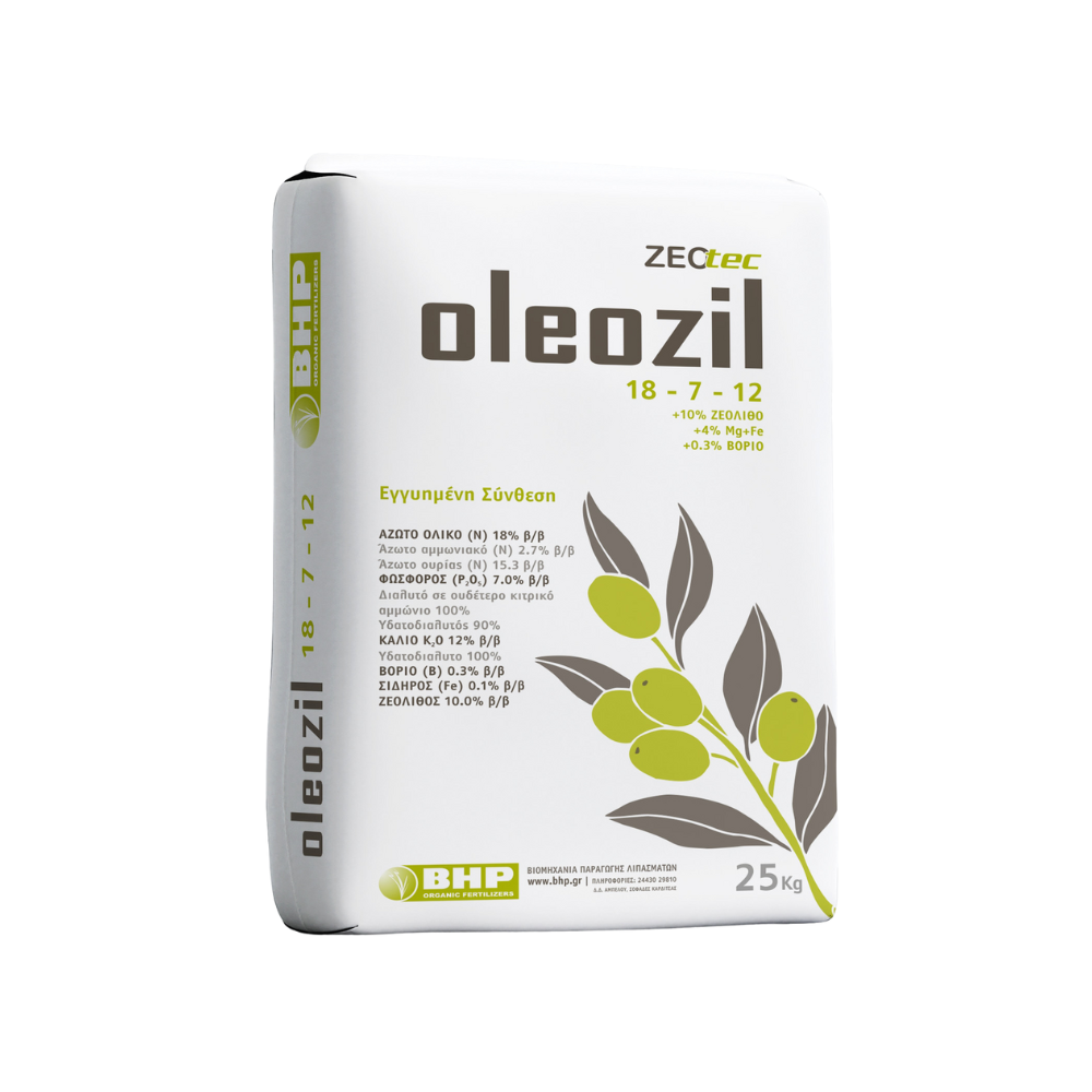ΛΙΠΑΣΜΑ ΕΛΙΑΣ ΚΟΚΚΩΔΕΣ OLEOZIL18-7-12+4MgO+0.3%B+0.1Fe 25Kg ΛΙΠΑΣΜΑ ΕΛΙΑΣ ΚΟΚΚΩΔΕΣ OLEOZIL18-7-12+4MgO+0.3%B+0.1Fe 25Kg | Λιπάσματα κοκκώδη - Supergarden.gr