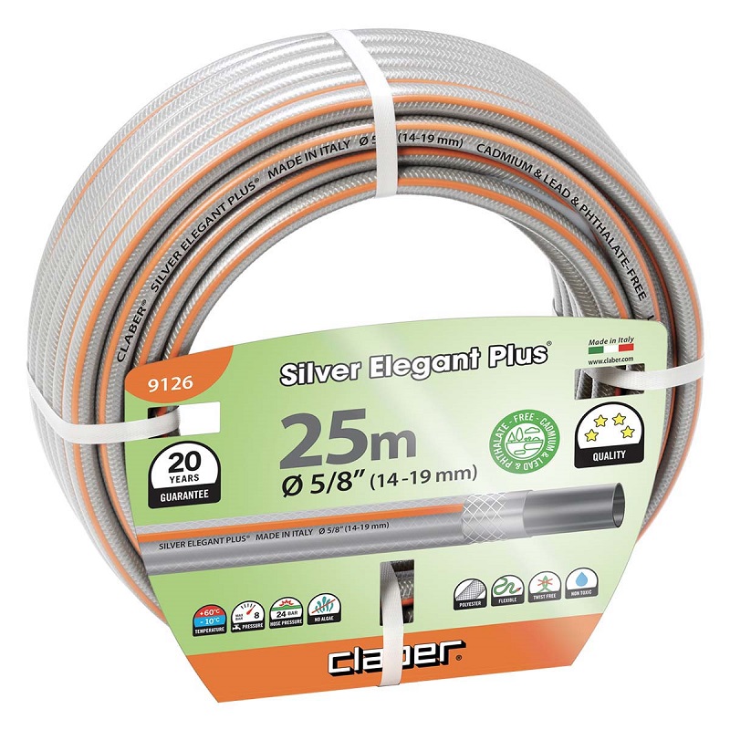 Λάστιχο Silver Elegant 5/8'' PLUS 25m 10-24bar Λάστιχο Silver Elegant 5/8'' PLUS 25m 10-24bar | Αυτόματο Πότισμα>Λάστιχα Κήπου - Supergarden.gr